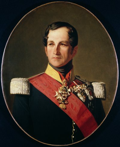 Porträt von Leopold I. (1790-1865) von Sachsen-Coburg-Gotha in der Uniform eines Kürassiers von Polydore Beaufaux